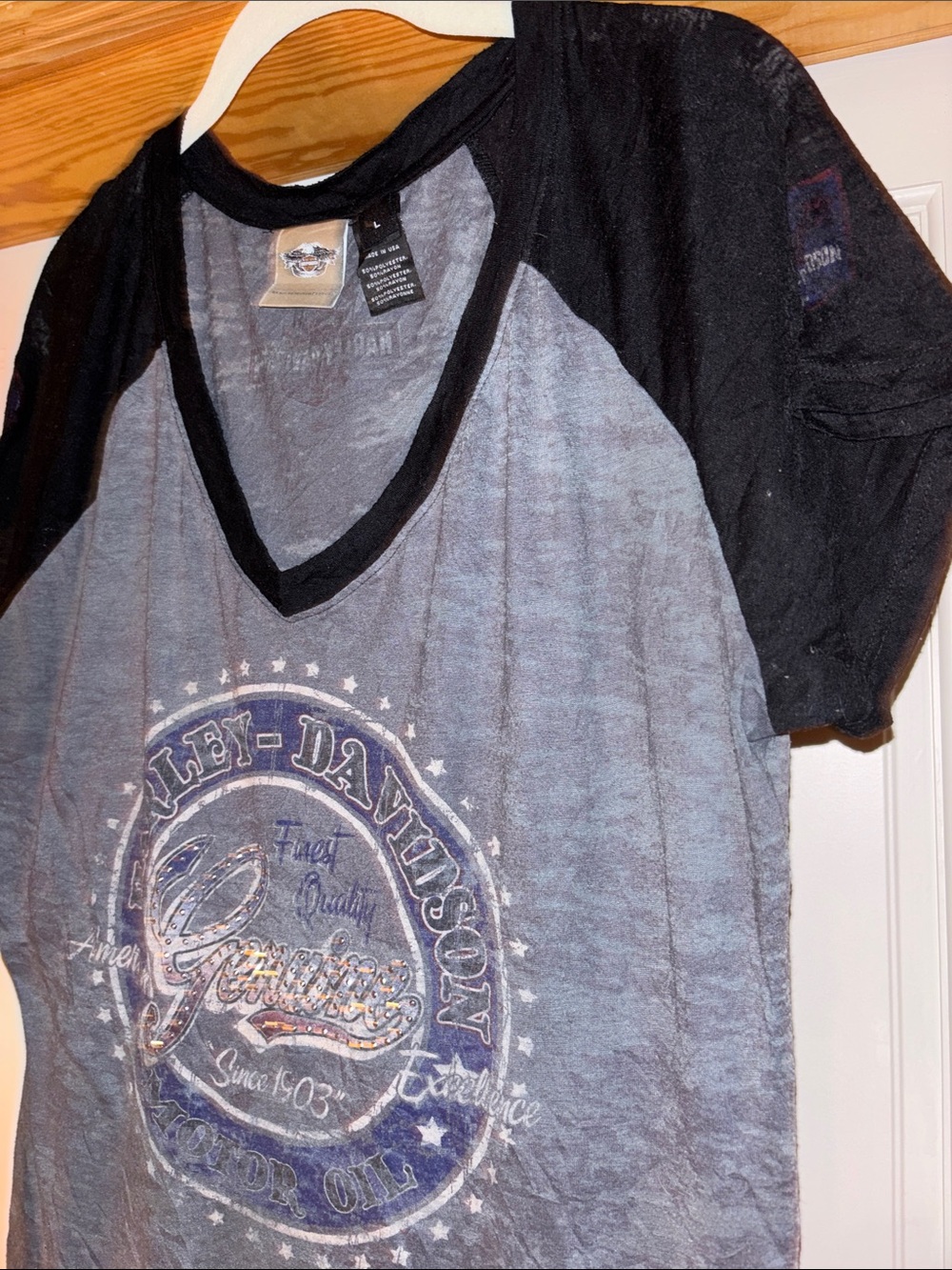 Harley-Davidson Gray and Black Short Sleeve Graphic Tee - Picture 4 of 8